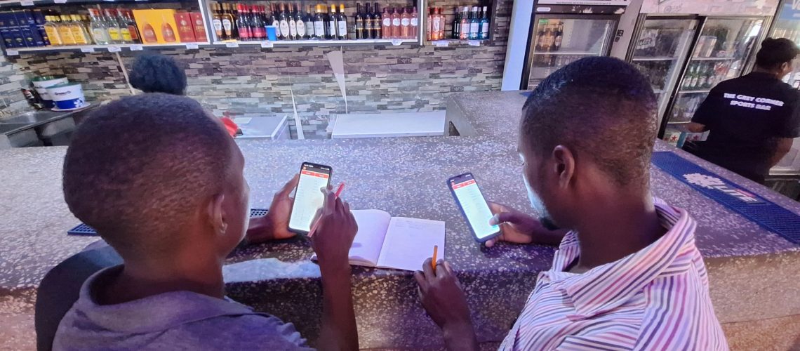 Zambia survey team in action in store 2