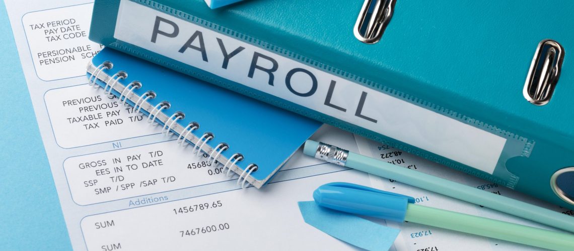 high-angle-payroll-concept