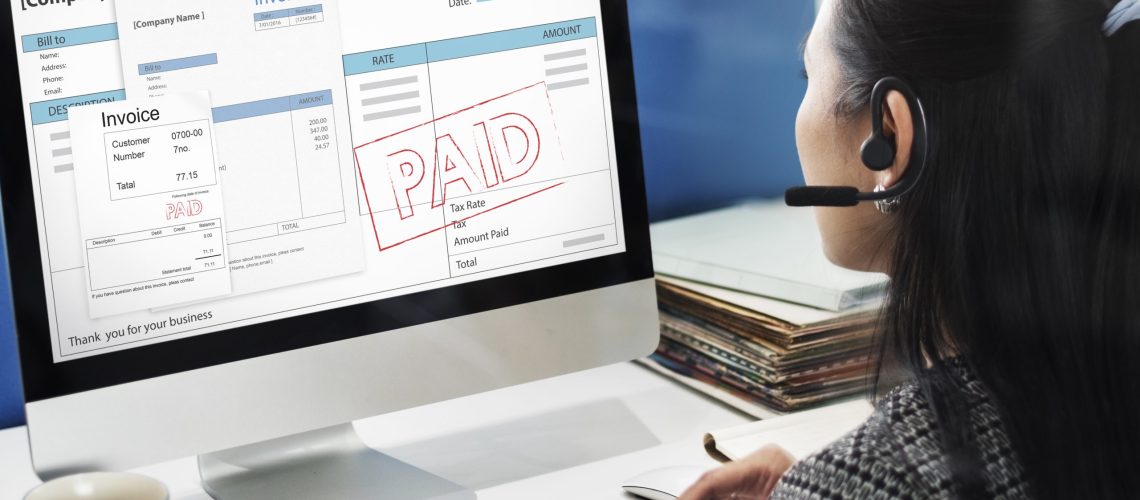 Invoice Bill Paid Payment Financial Account Concept